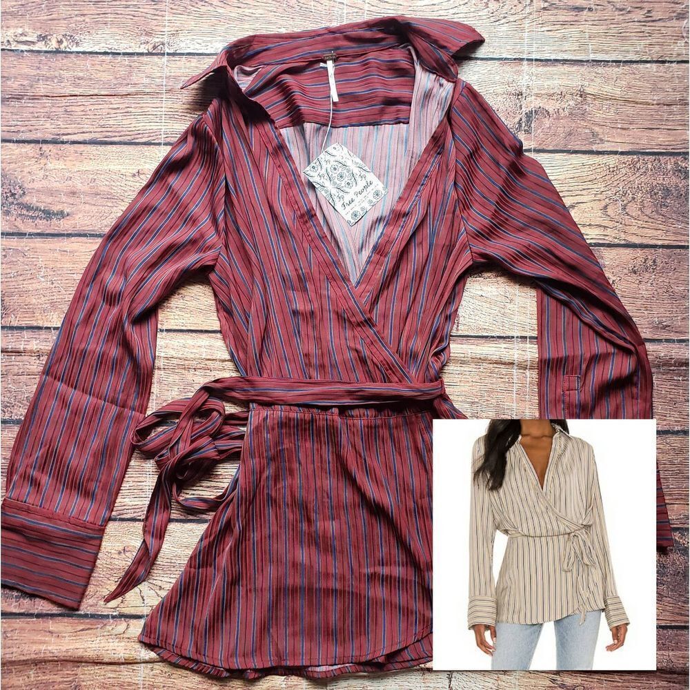 Free People Arlo Top in Burgundy Combo